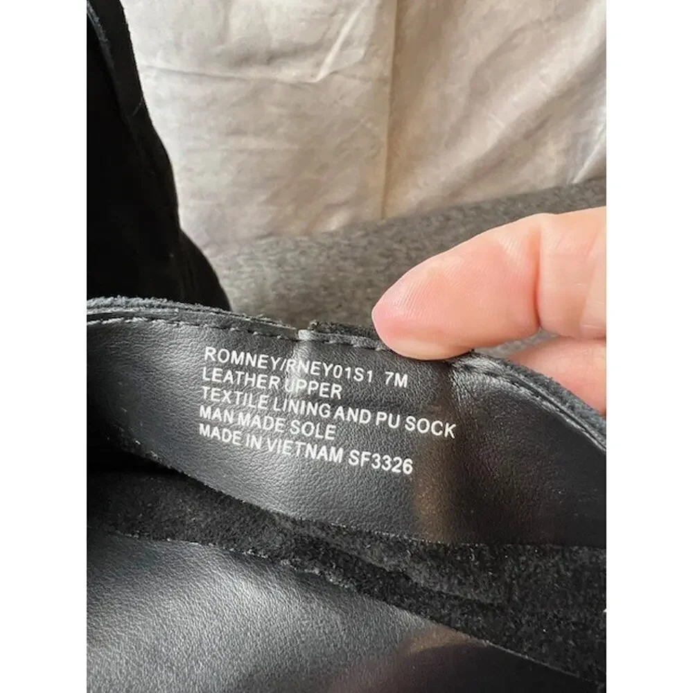 Steve Madden Romney Ankle Boots Women's Black Suede Bootie Size 7
